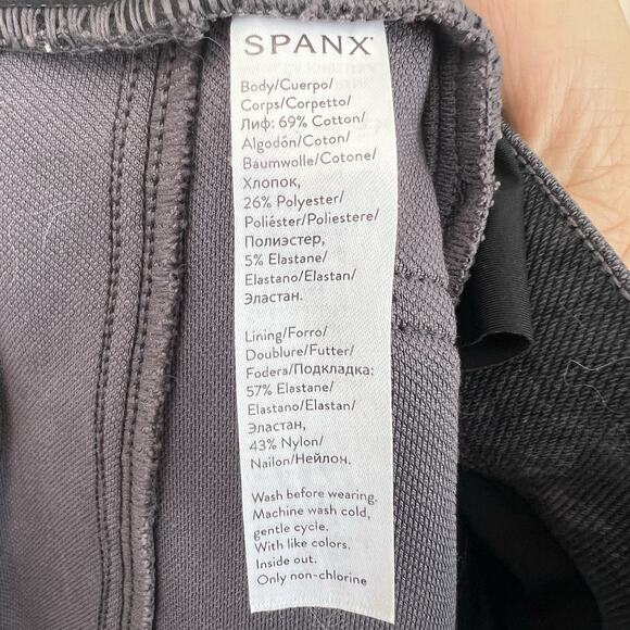 Spanx Women's Pull On Paint Splatter Pants Sz M Tall Gray Marble - Picture 10 of 11